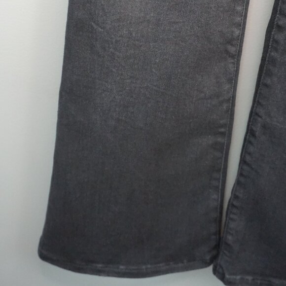 New Good American Power Stretch Pull-On Flare Jeans in Black001 size 2/26 - Picture 7 of 15